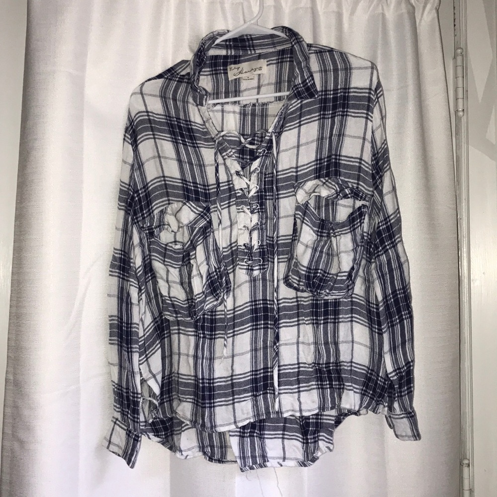 Plaid Vintage Havana Tie up Shirt